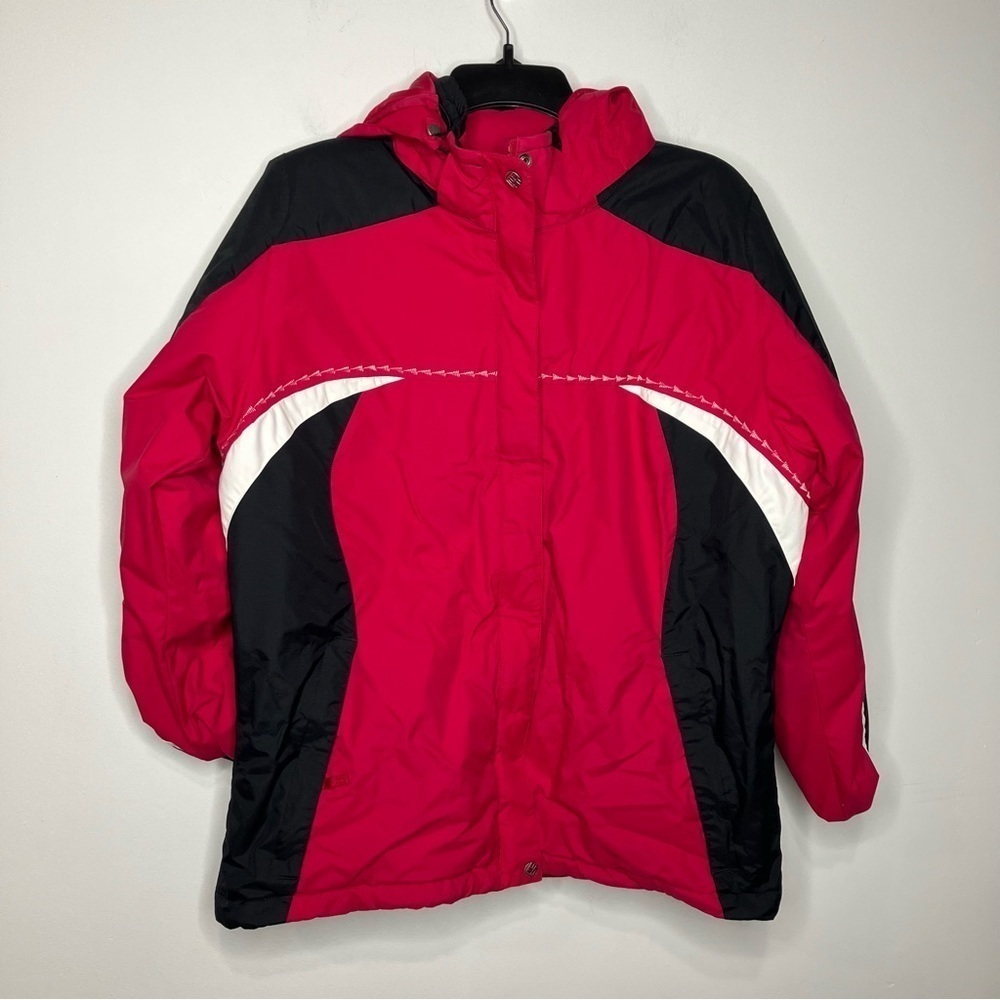 Columbia Sherpa lined coat size large‎ hot pink white black